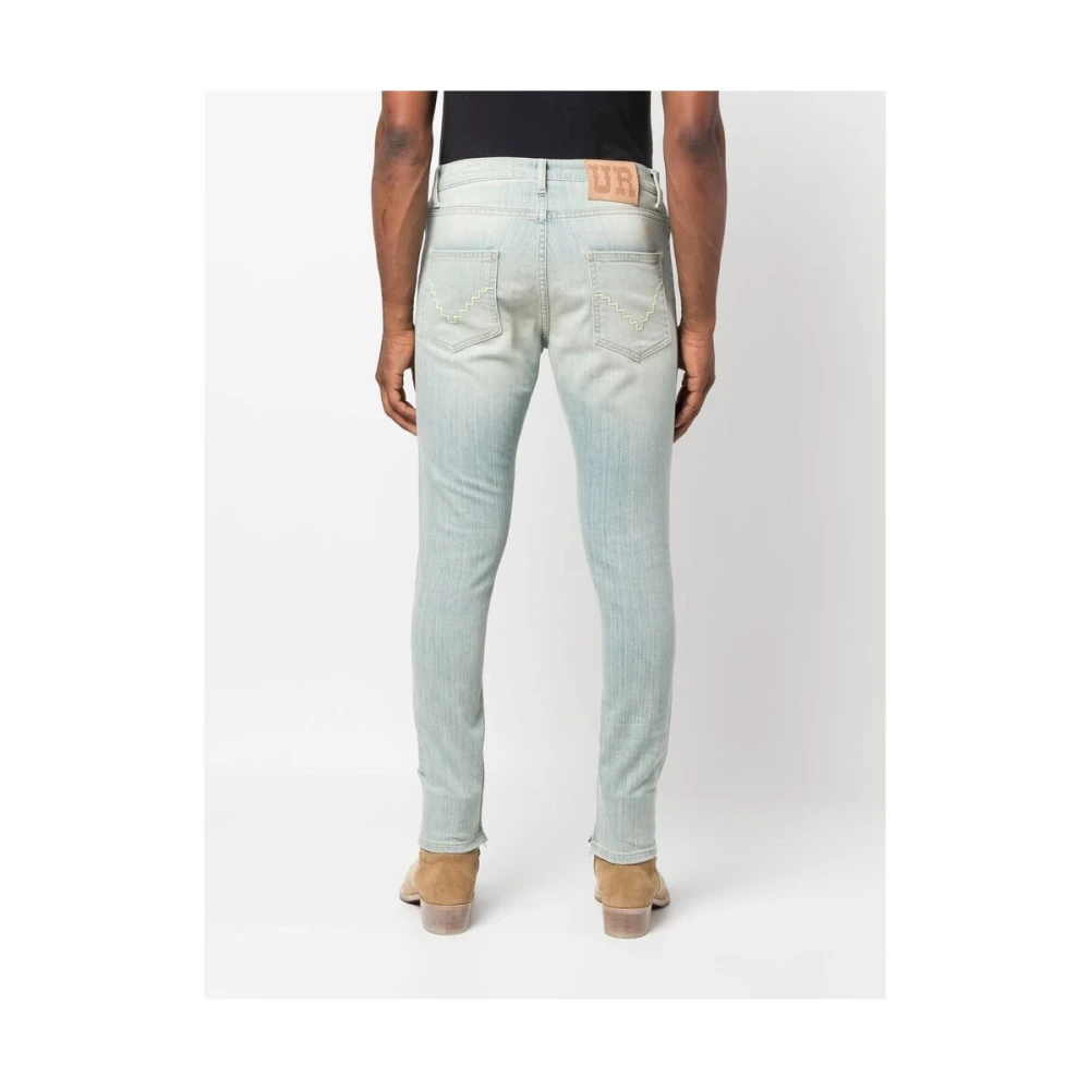 United Rivers Geborduurde Gescheurde Skinny Jeans Blue Heren