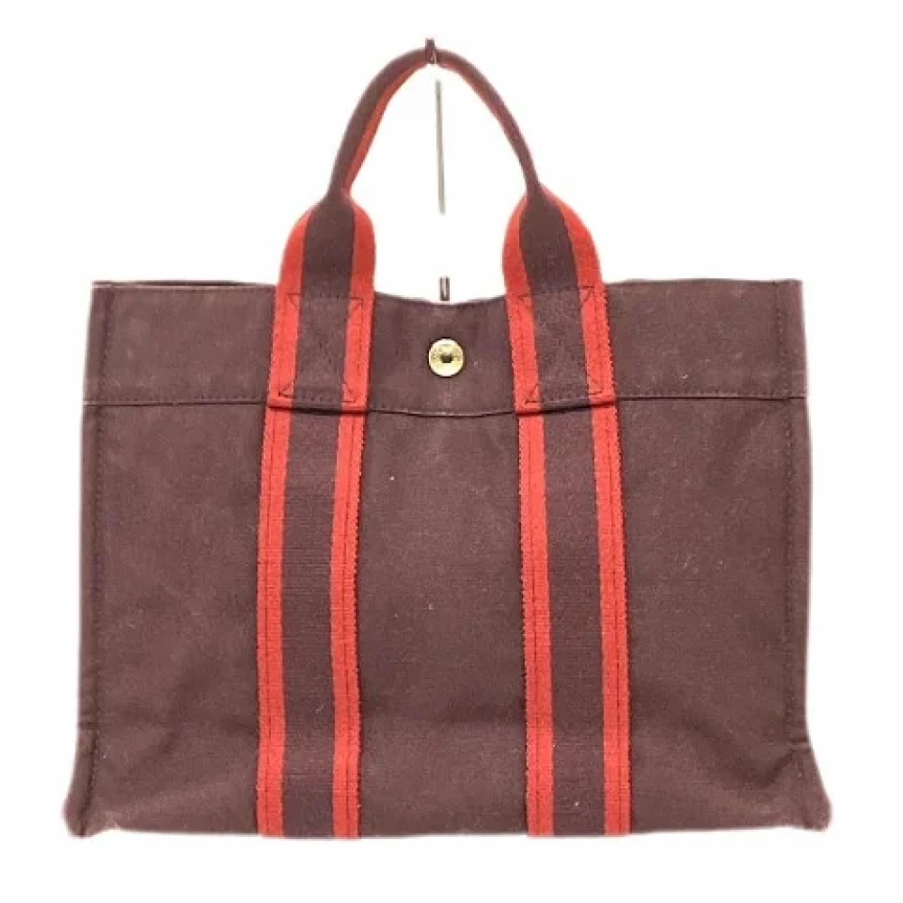 Hermès Vintage Pre-owned Canvas handbags Brown Dames