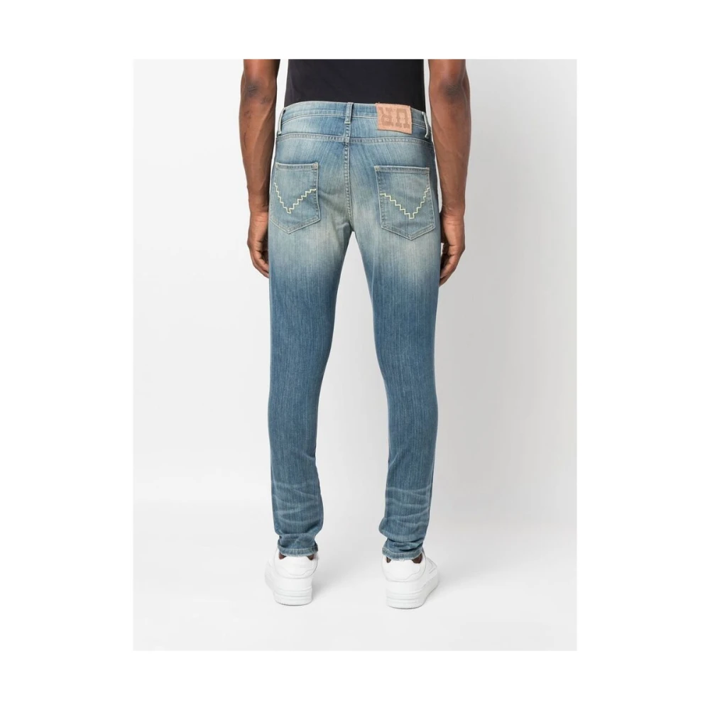 United Rivers Blauwe Geborduurde Skinny Jeans Blue Heren