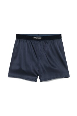 blue-elasticated-waistband-logo-shorts