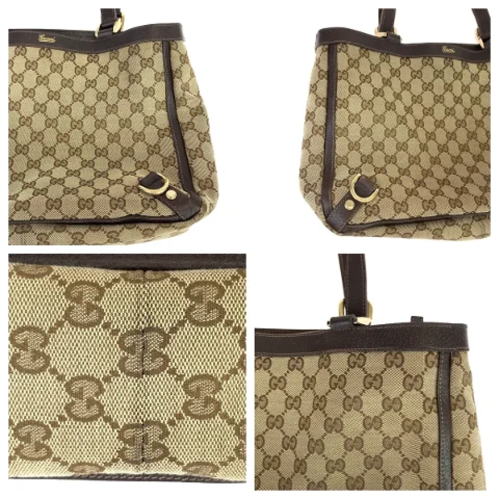 Gucci Vintage Pre-owned Canvas handbags Beige Dames