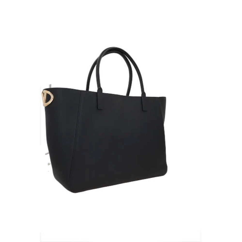 Valentino Garavani Zwarte leren tote tas met VLogo Black Dames