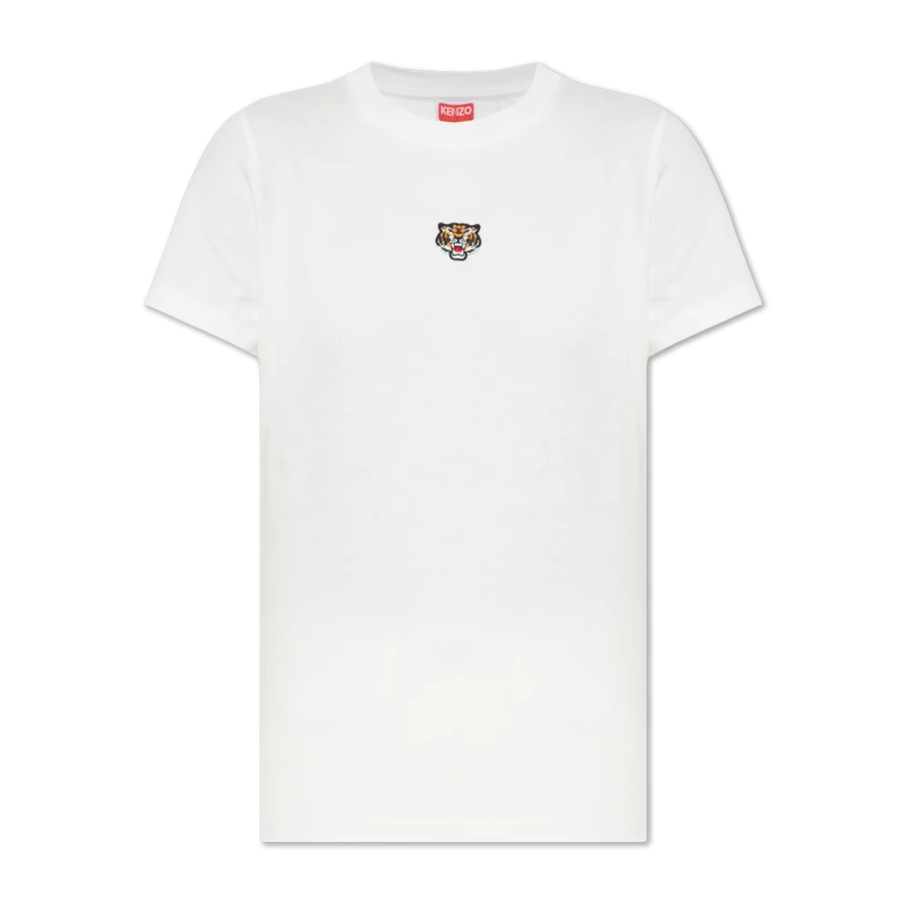 Kenzo T-shirt med logotyp White, Dam