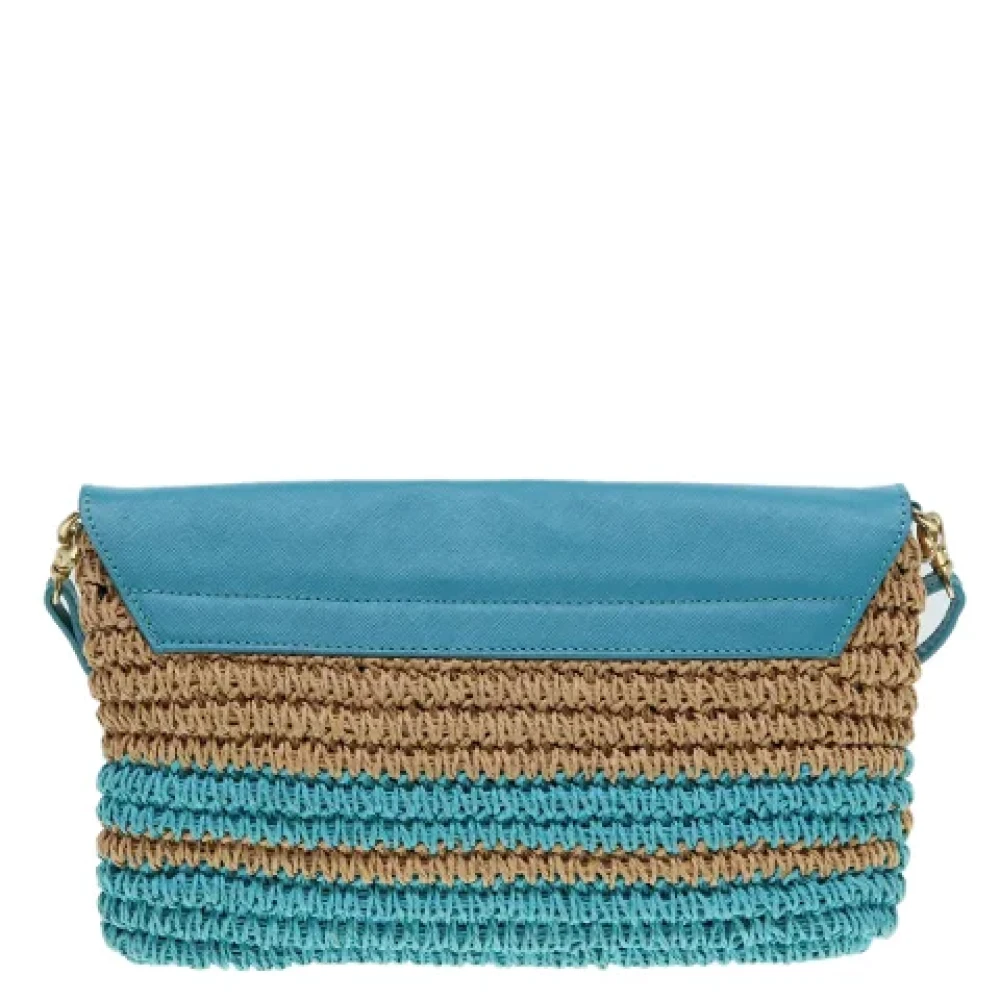 Burberry Vintage Pre-owned Fabric shoulder-bags Blue Dames