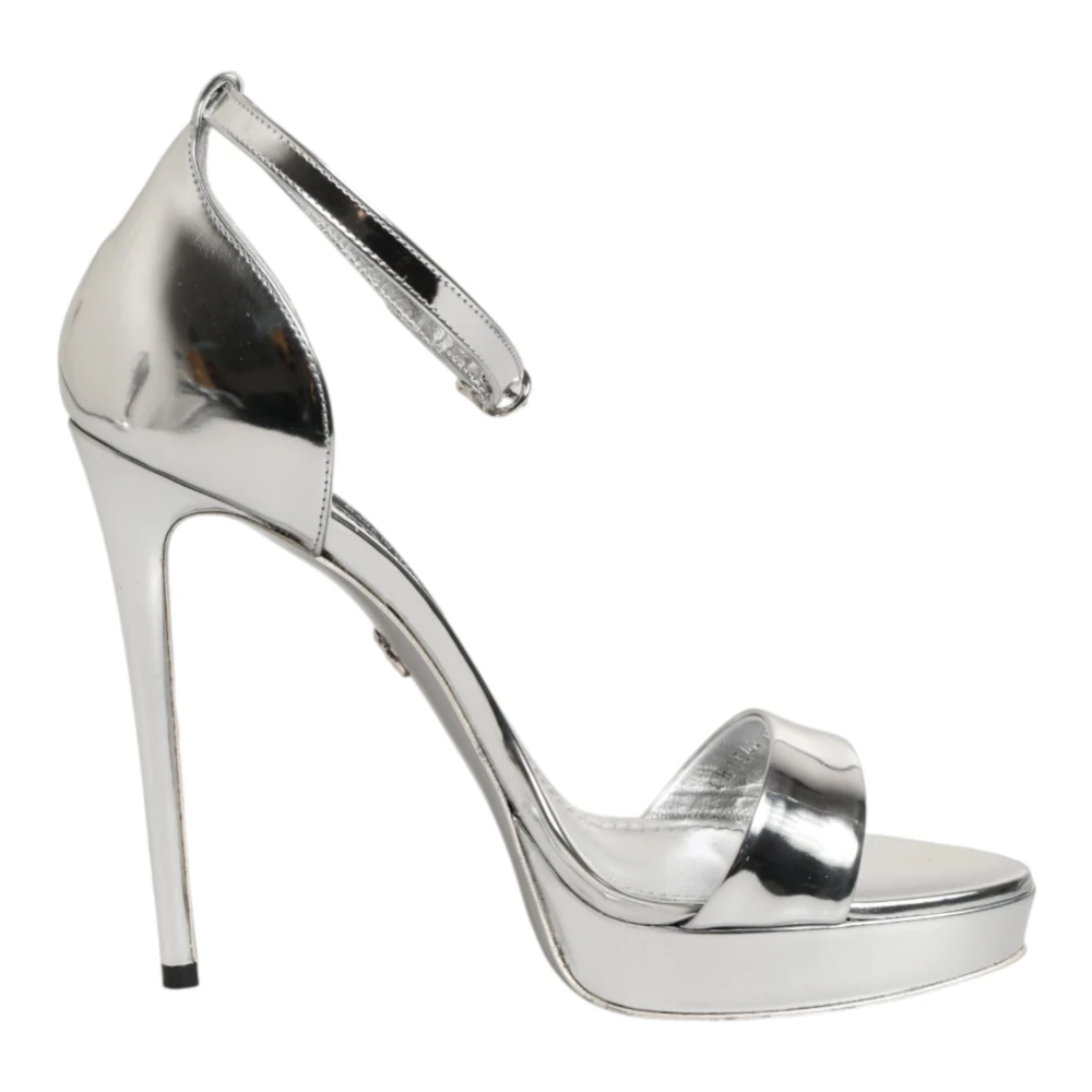Dolce & Gabbana Women's Gray High Heel Sandals, 7 Uk, Keira Sandals
