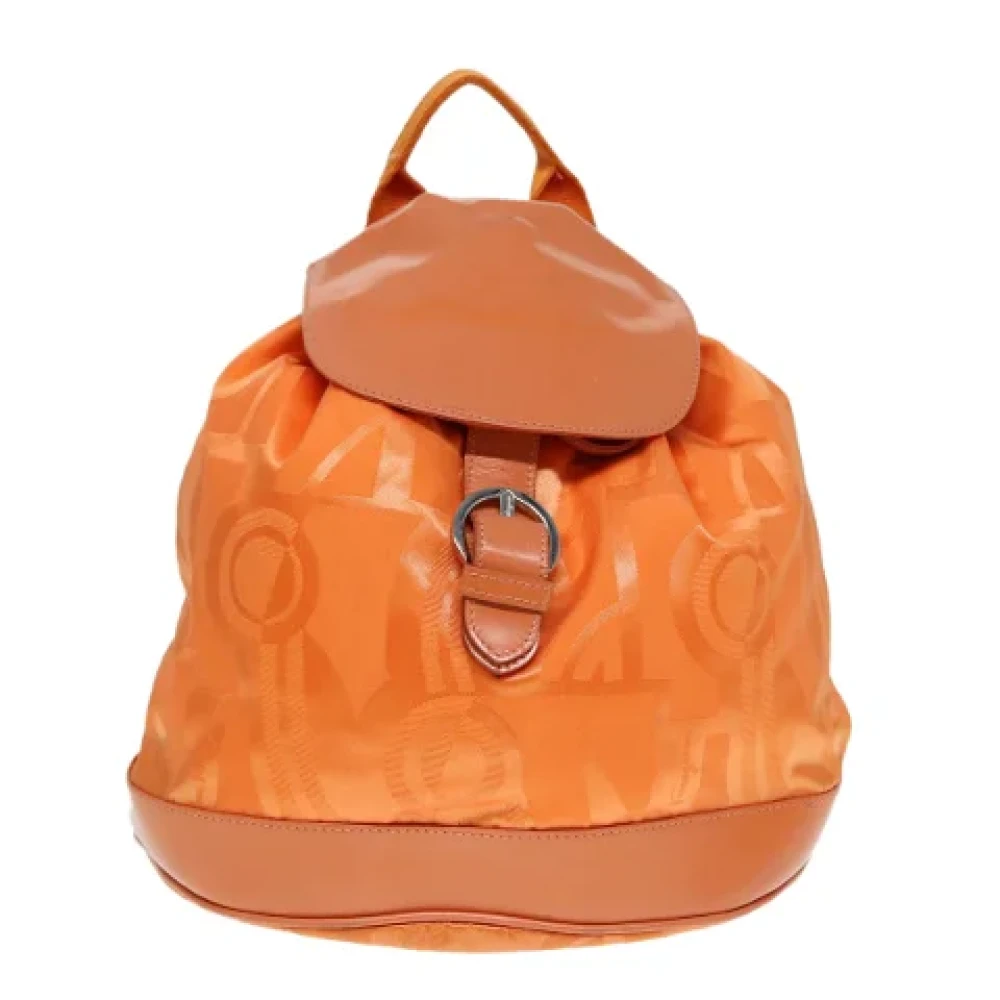Salvatore Ferragamo Pre-owned Nylon backpacks Orange Dames