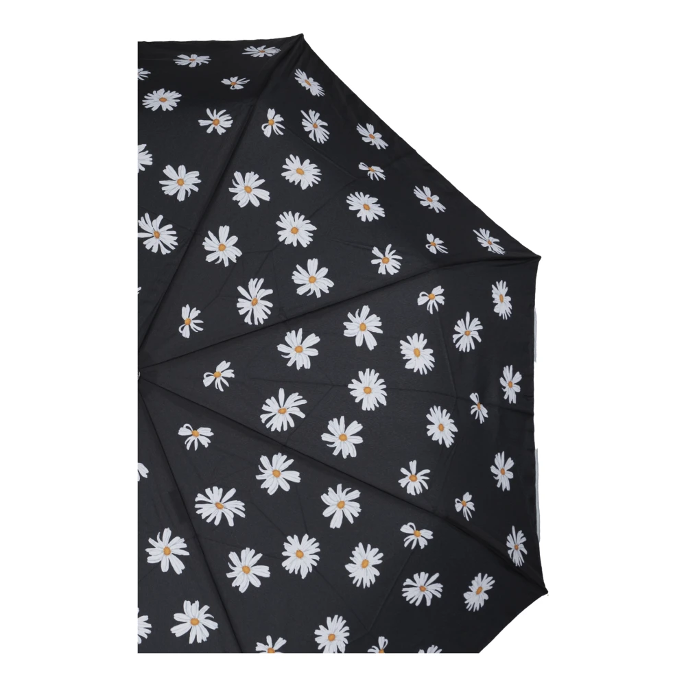 Moschino Opvouwbare paraplu met logo Black Unisex