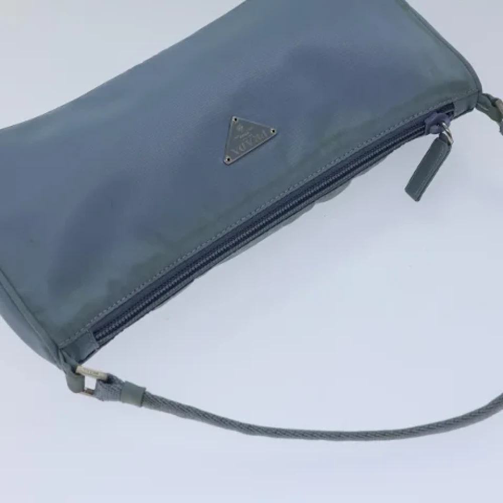 Prada Vintage Pre-owned Nylon pouches Blue Dames