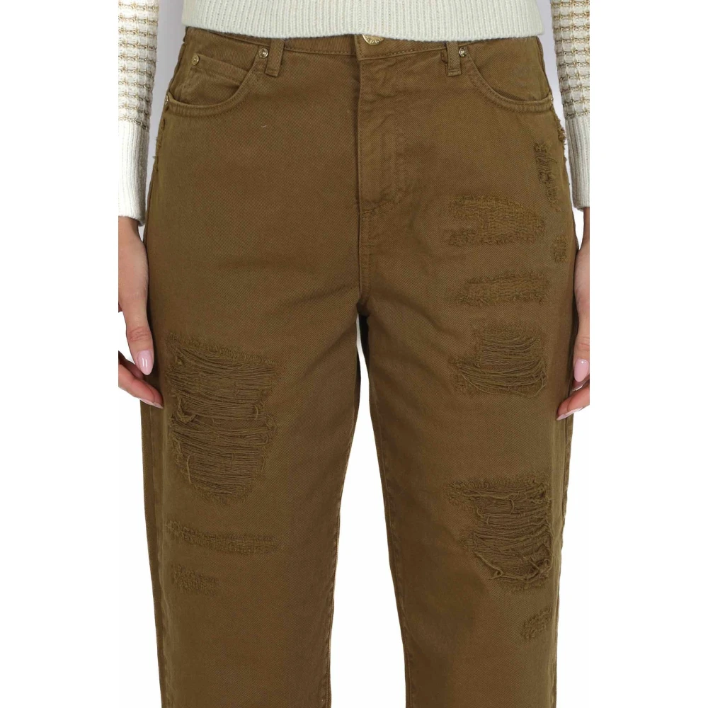pinko Hoge taille mom fit denim jeans Brown Dames