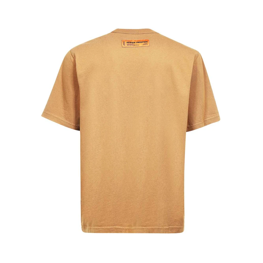 Heron Preston Bedrukt katoenen T-shirt Brown Heren