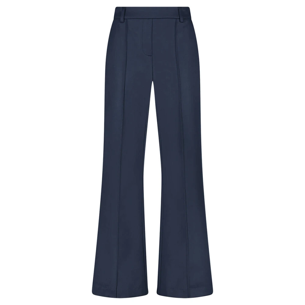 NUKUS straight high waist pantalon donkerblauw