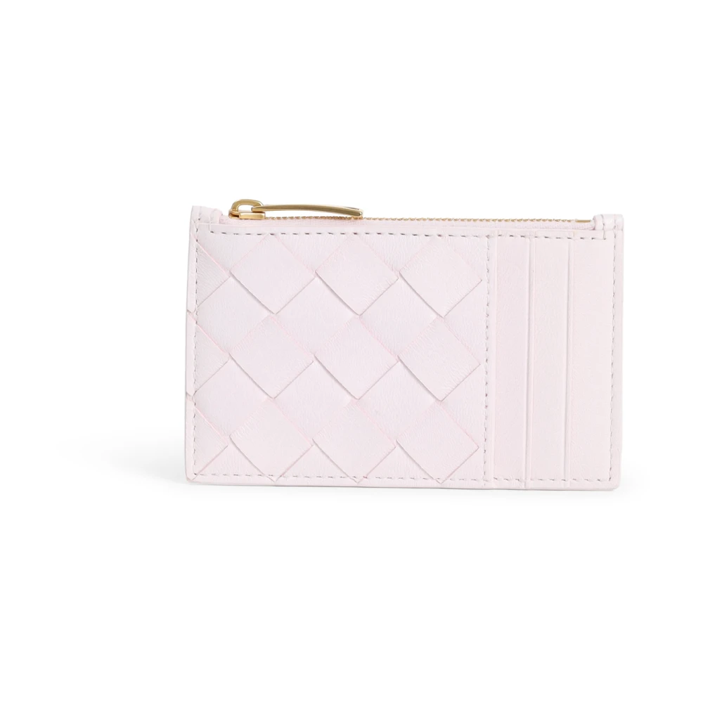 Bottega Veneta Läderkortfodral med Bliss Washed Gold Pink, Dam