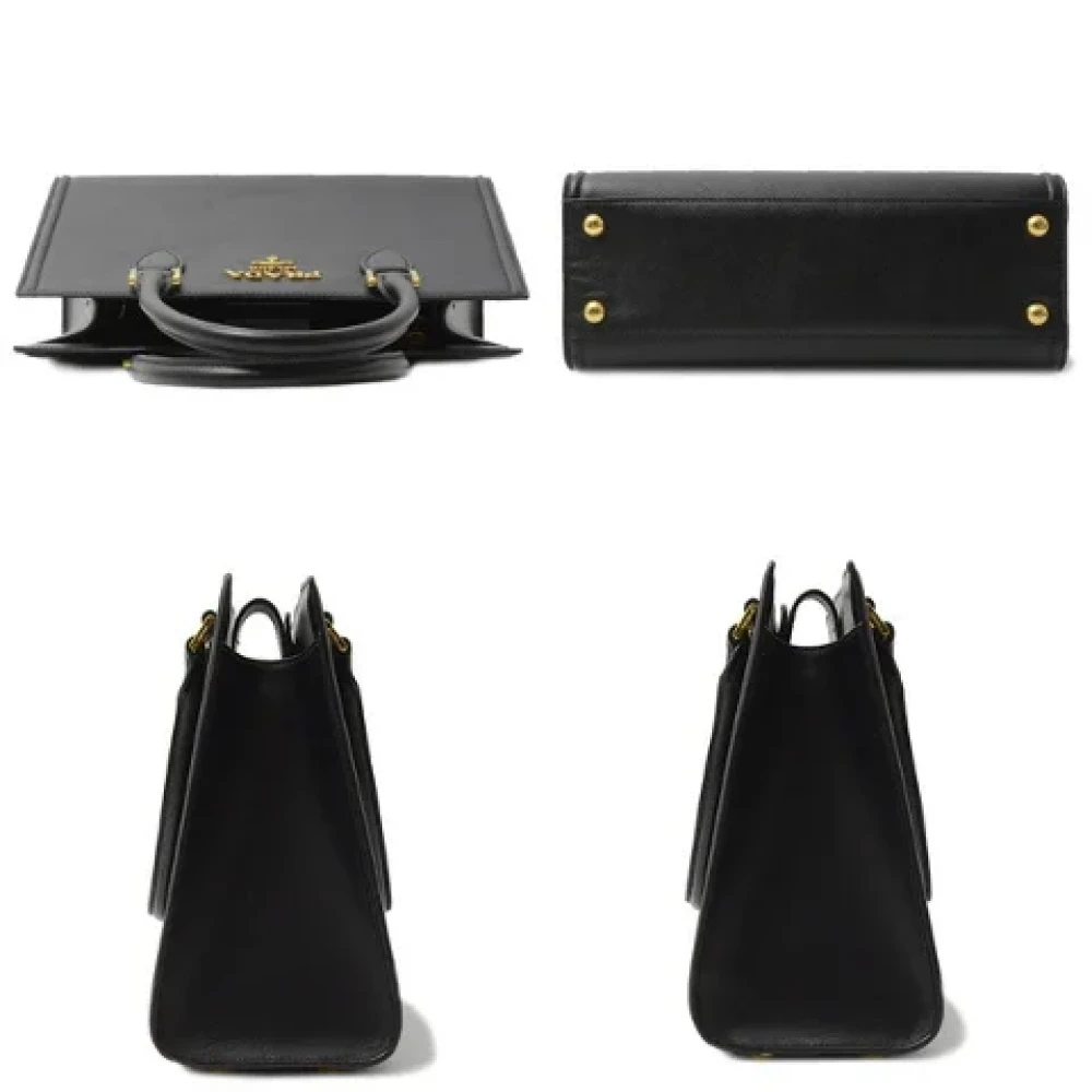Prada Vintage Pre-owned Leather handbags Black Dames