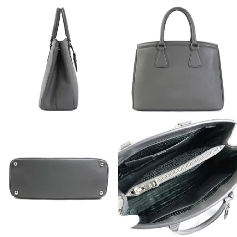 Prada Vintage Pre-owned Leather prada-bags Gray Dames