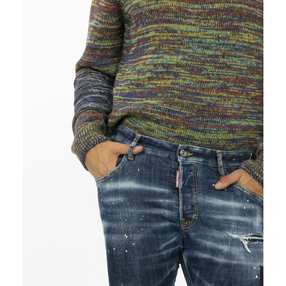 Dsquared2 Slim-fit Skater Patch Cowboy Jeans Blue Heren