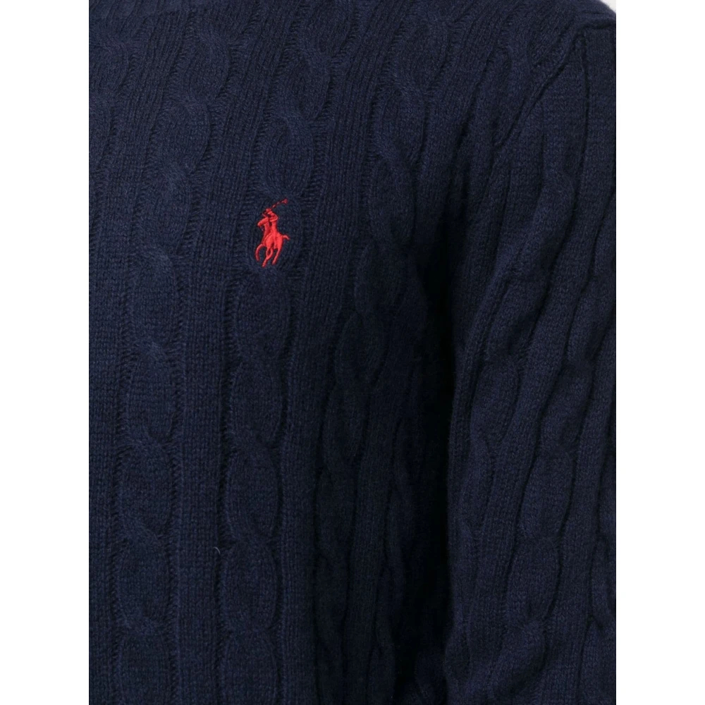 Ralph Lauren Luxe Wol Kasjmier Knitwear Blue Heren