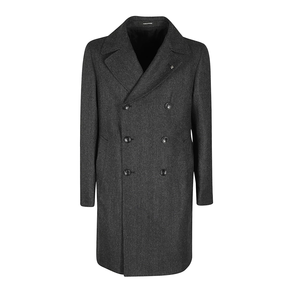 Tagliatore Single-Breasted Coats Black Heren