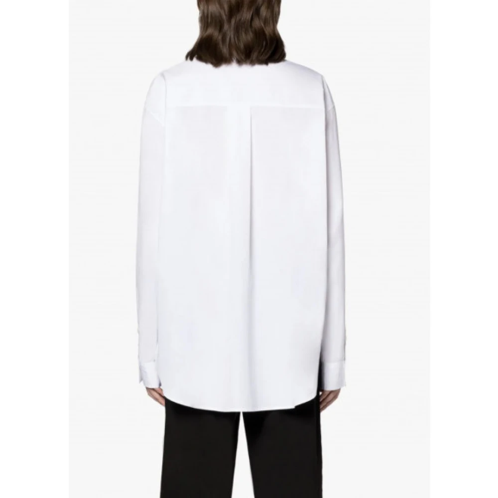 Mackintosh Klassieke Zwarte Katoenen Overhemd White Dames