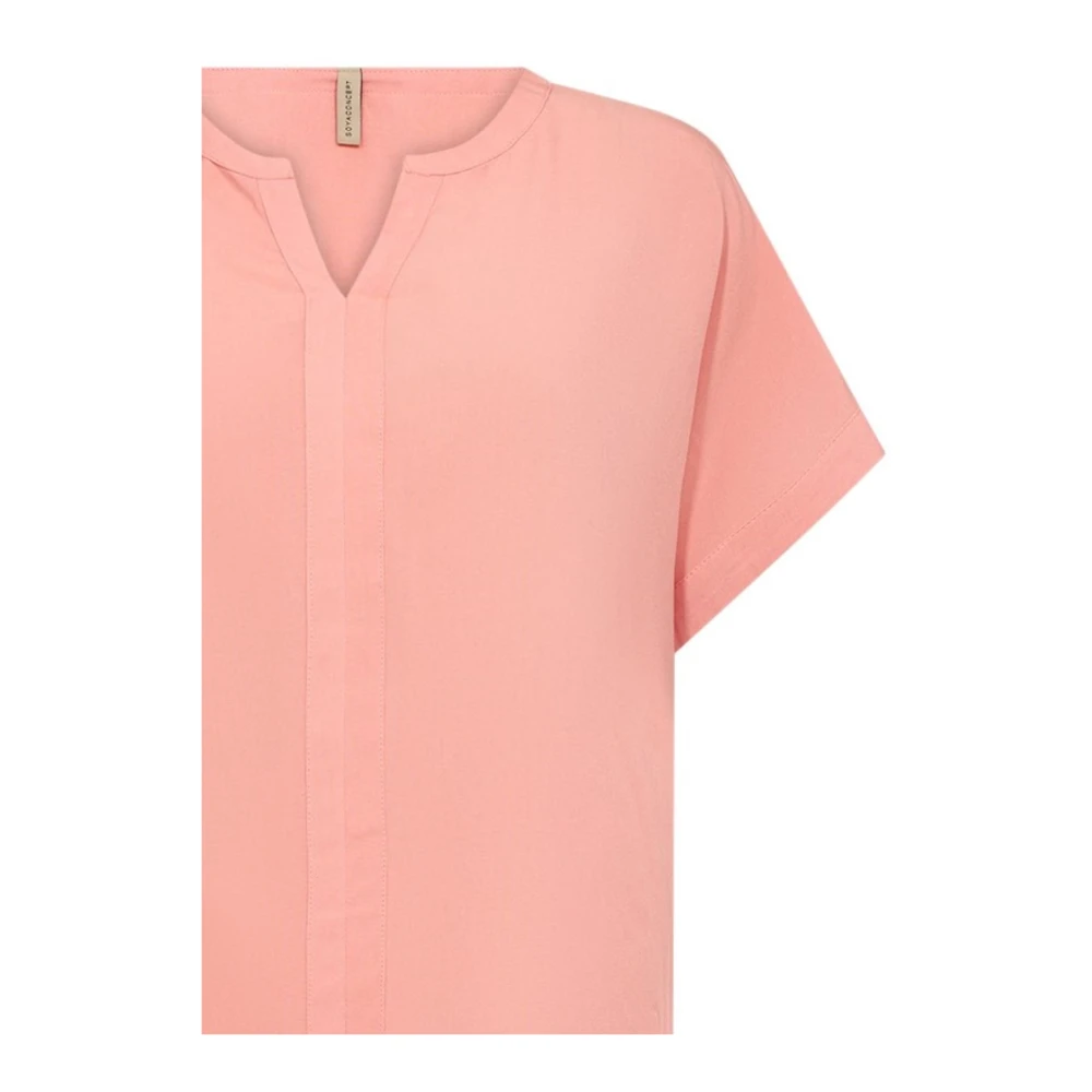 Soyaconcept Perzik V-hals T-shirt met korte mouwen Orange Dames