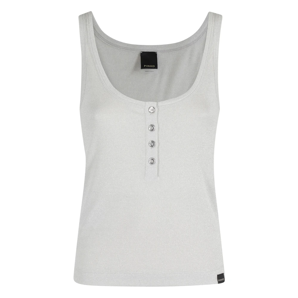 Pinko Women's Gray Sleeveless Tops, S, Chimerai17 Sleeveless Top