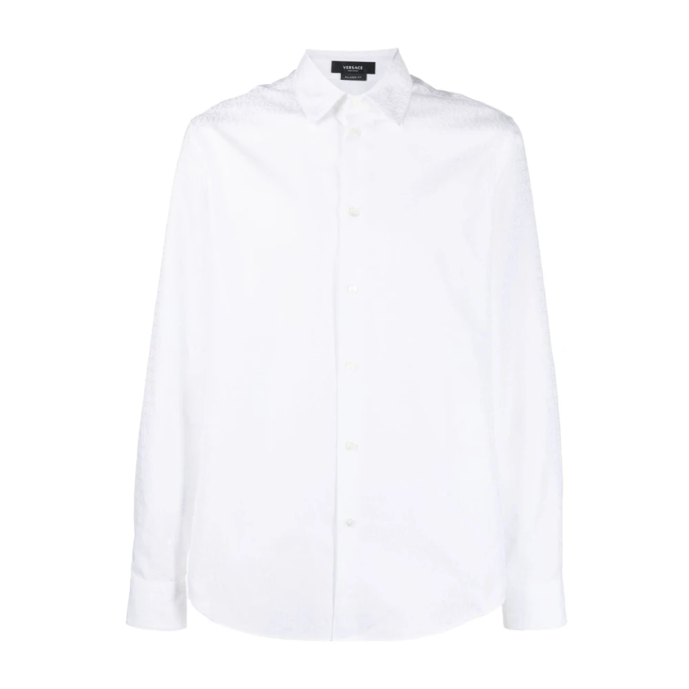 Versace Klassiek Overhemd met Lange Mouwen White Heren