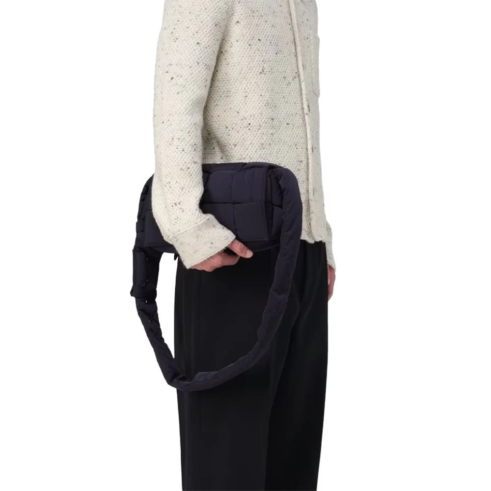 Bottega Veneta Marineblauwe Nylon Tech Cassette Tas Blue Heren