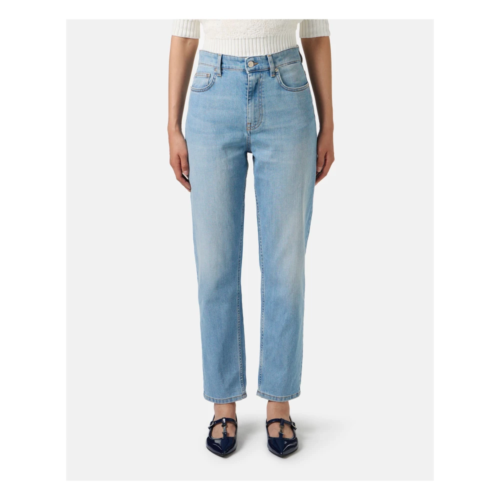 Iceberg Indigo mom comfort fit 5-pocket denim broek Blue Dames