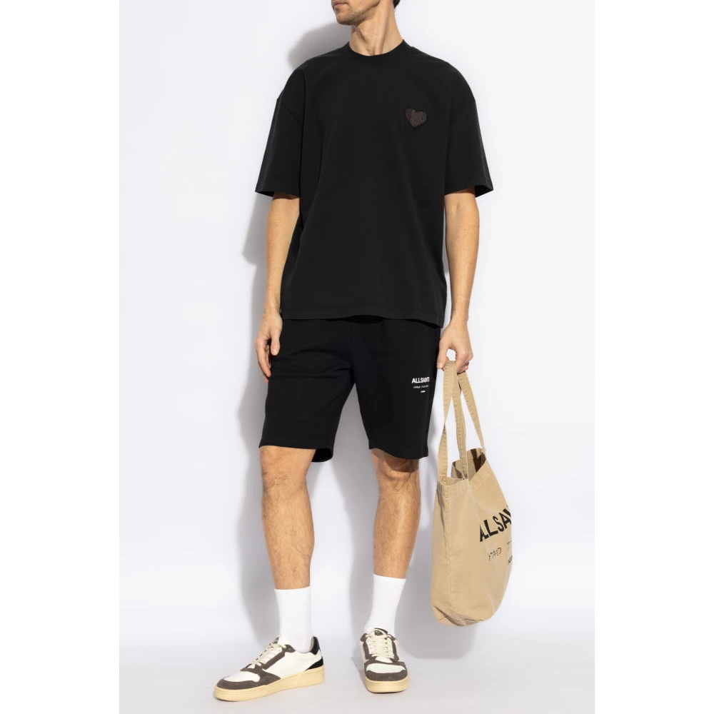 AllSaints Lover T-shirt in oversize stijl Black Heren