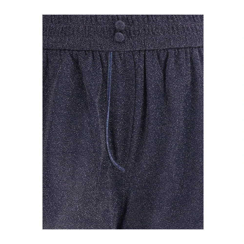 Oseree Heldere Elastische Shorts met Zakken Blue Dames
