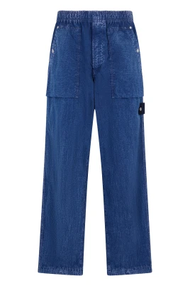 Loose fit byxor i tekniskt tyg