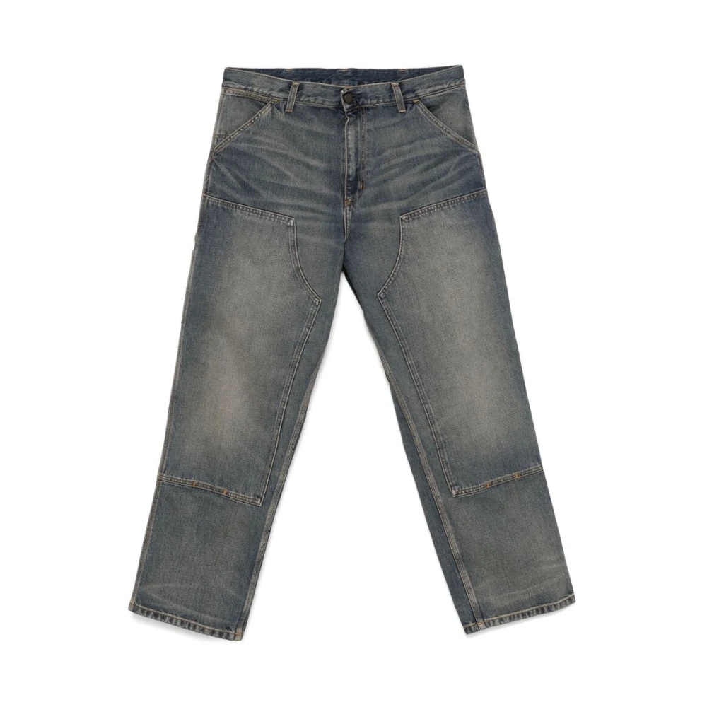 Carhartt WIP Blauwe Cargo Jeans met Verborgen Rits Blue Heren