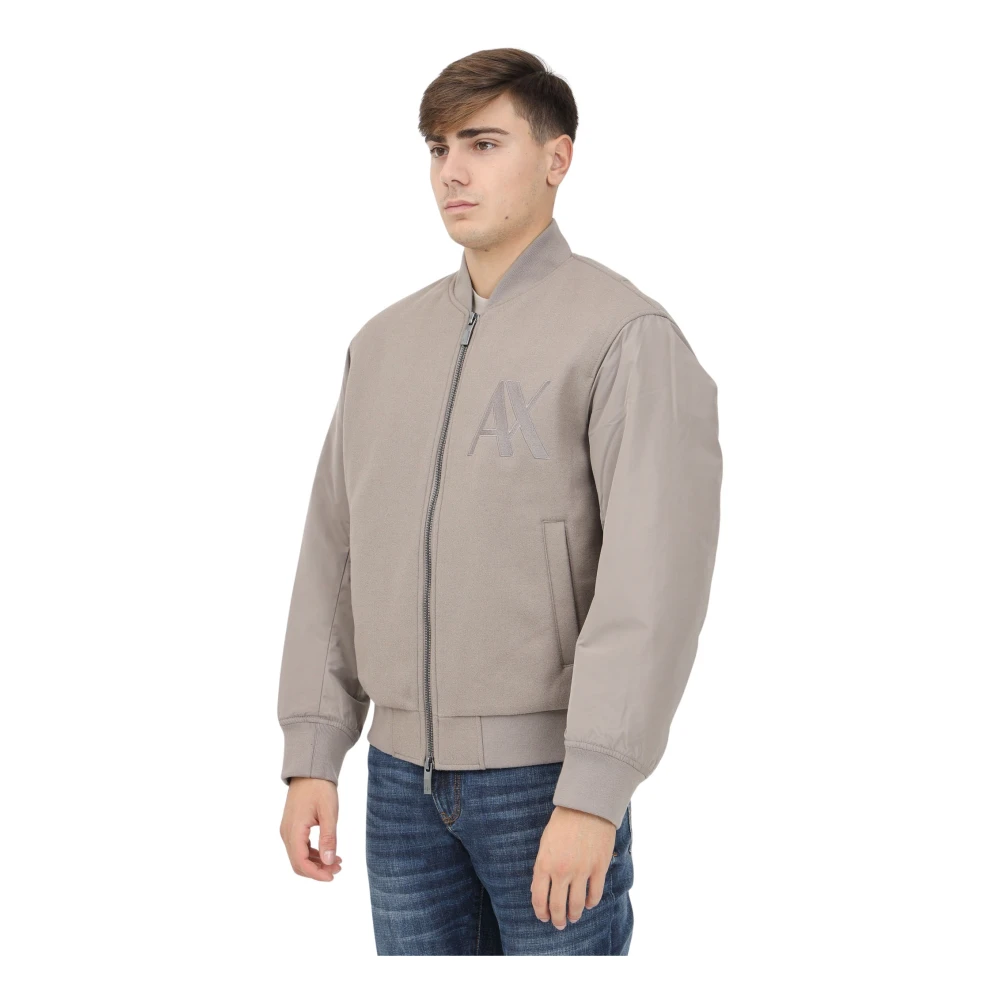 Armani Exchange Moderne Beige Bomberjack Beige Heren