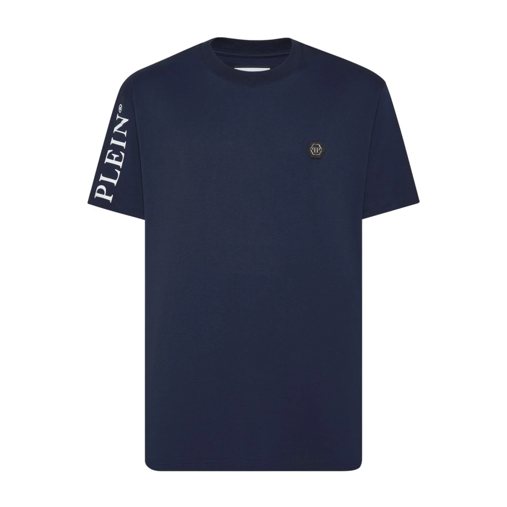 Philipp Plein Avslappnad Bomull T-shirt Blue, Herr