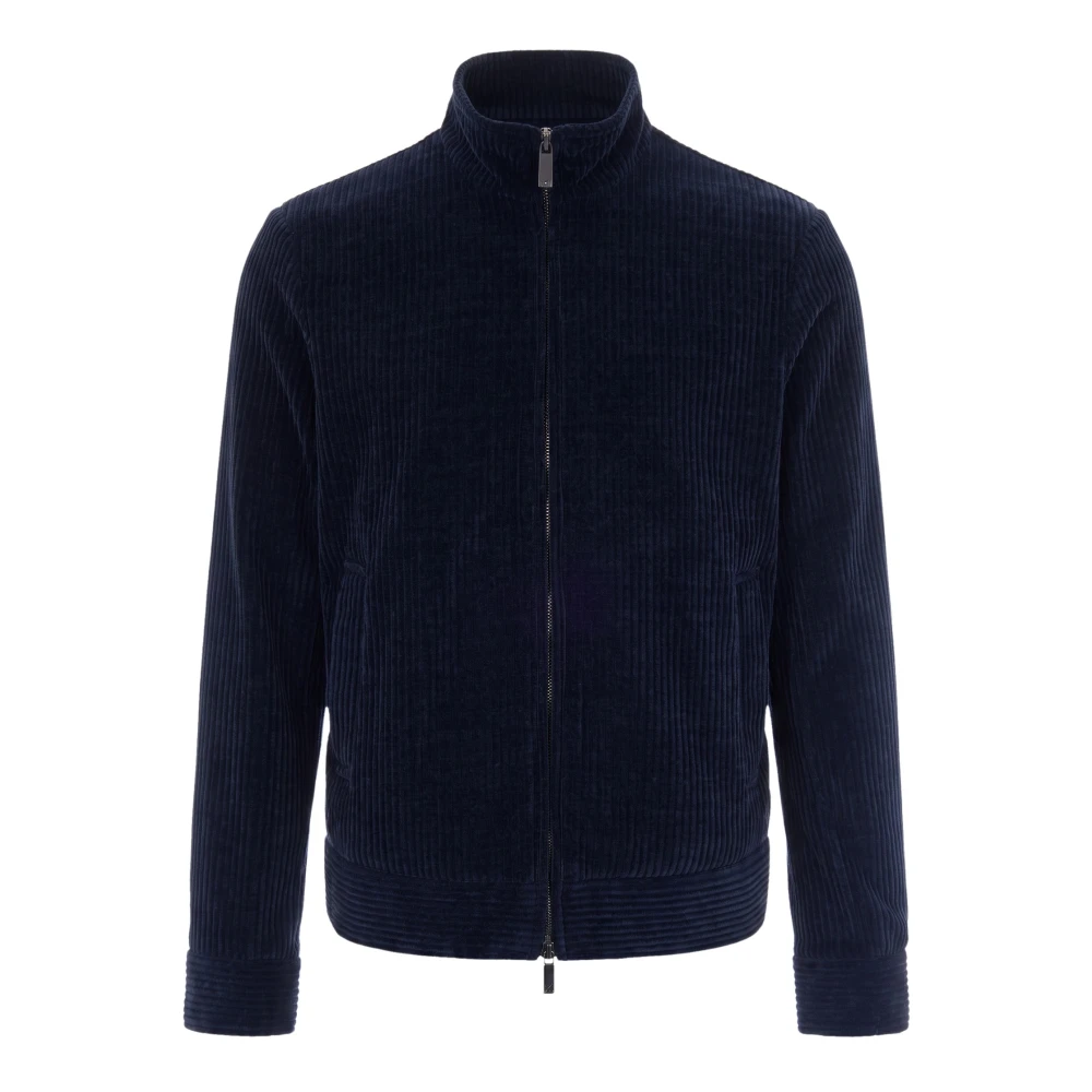 Emporio Armani , Zip-Throughs, Male, Blue, Xl, Zip-Throughs