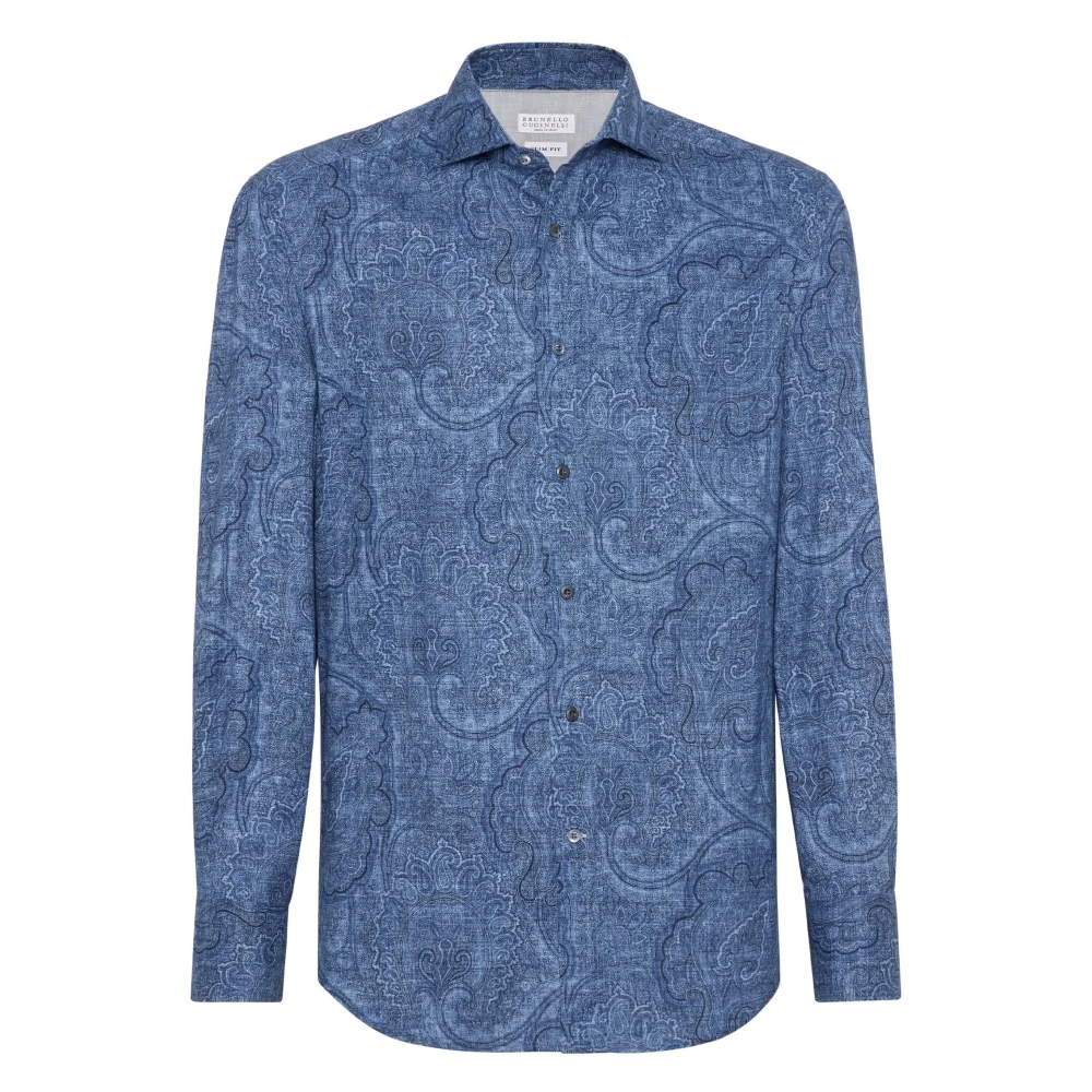 BRUNELLO CUCINELLI Stijlvolle Shirt C001 Blue Heren