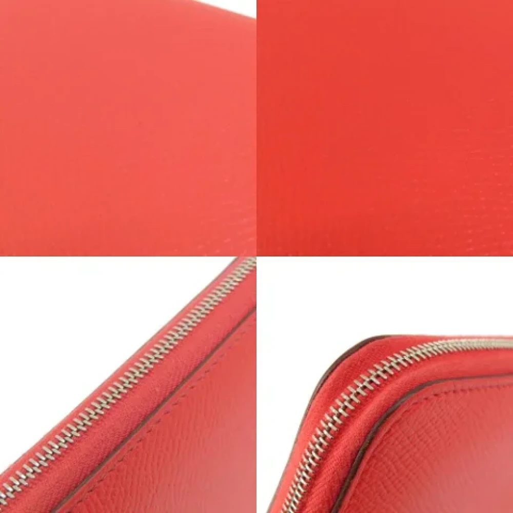 Hermès Vintage Pre-owned Canvas wallets Red Dames