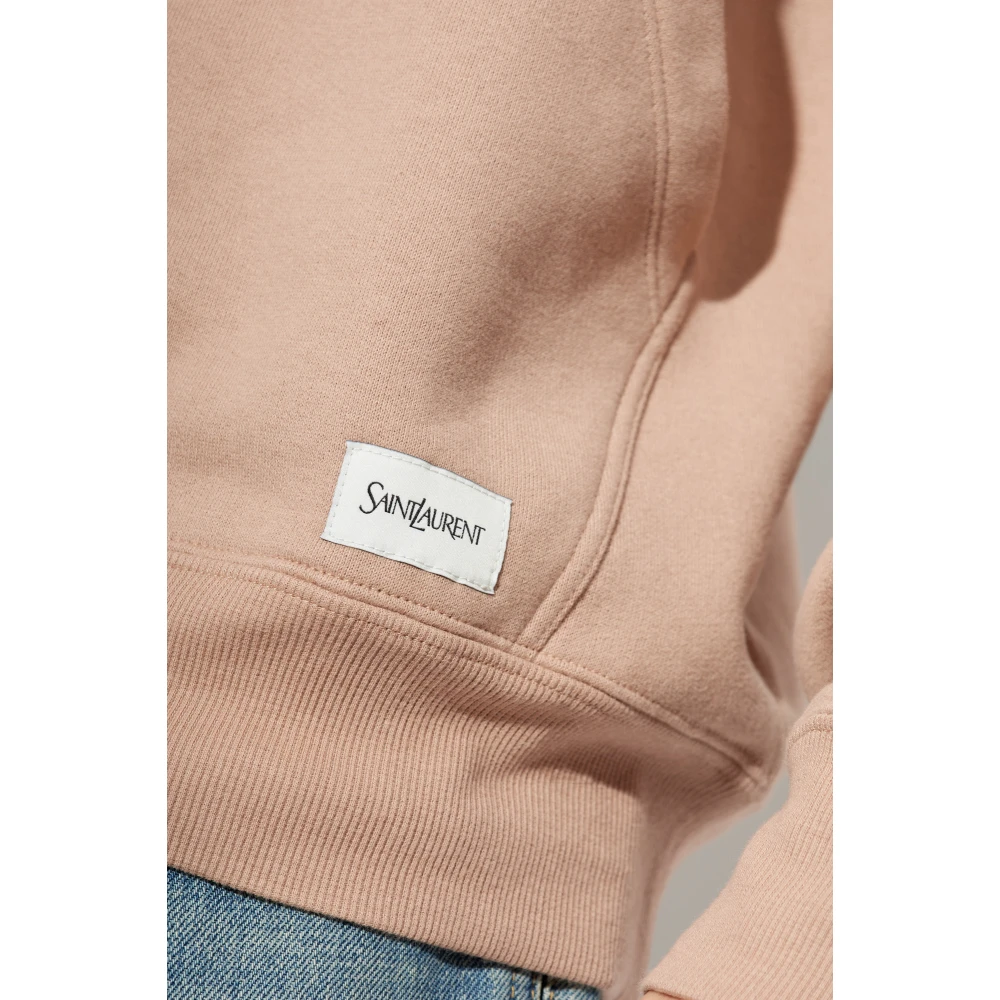 Saint Laurent Hoodie Pink Heren