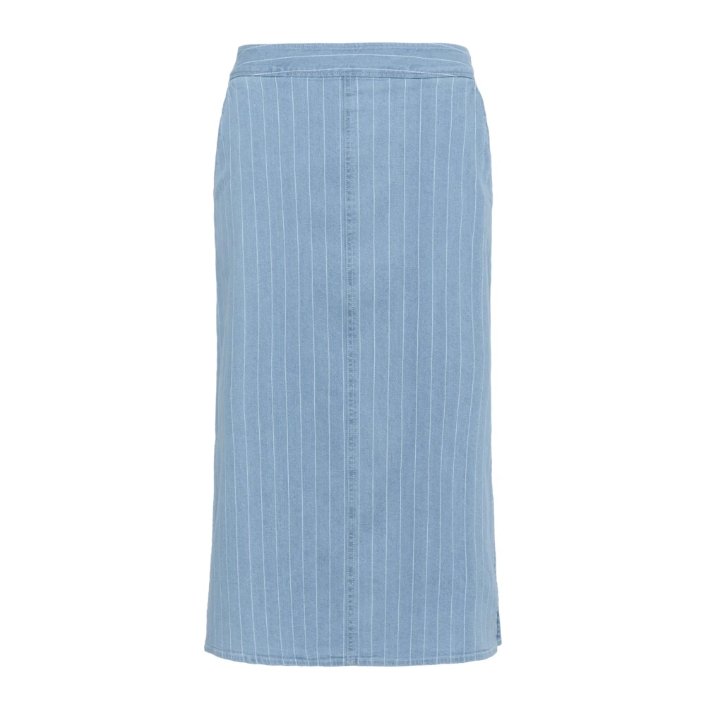 Part Two Women's Blue Striped Denim Skirt - Denim Skirts - 3XL - Skirts