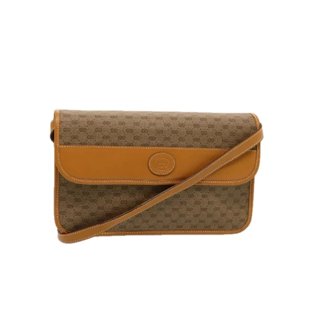 Gucci Vintage Pre-owned Canvas gucci-bags Beige Dames