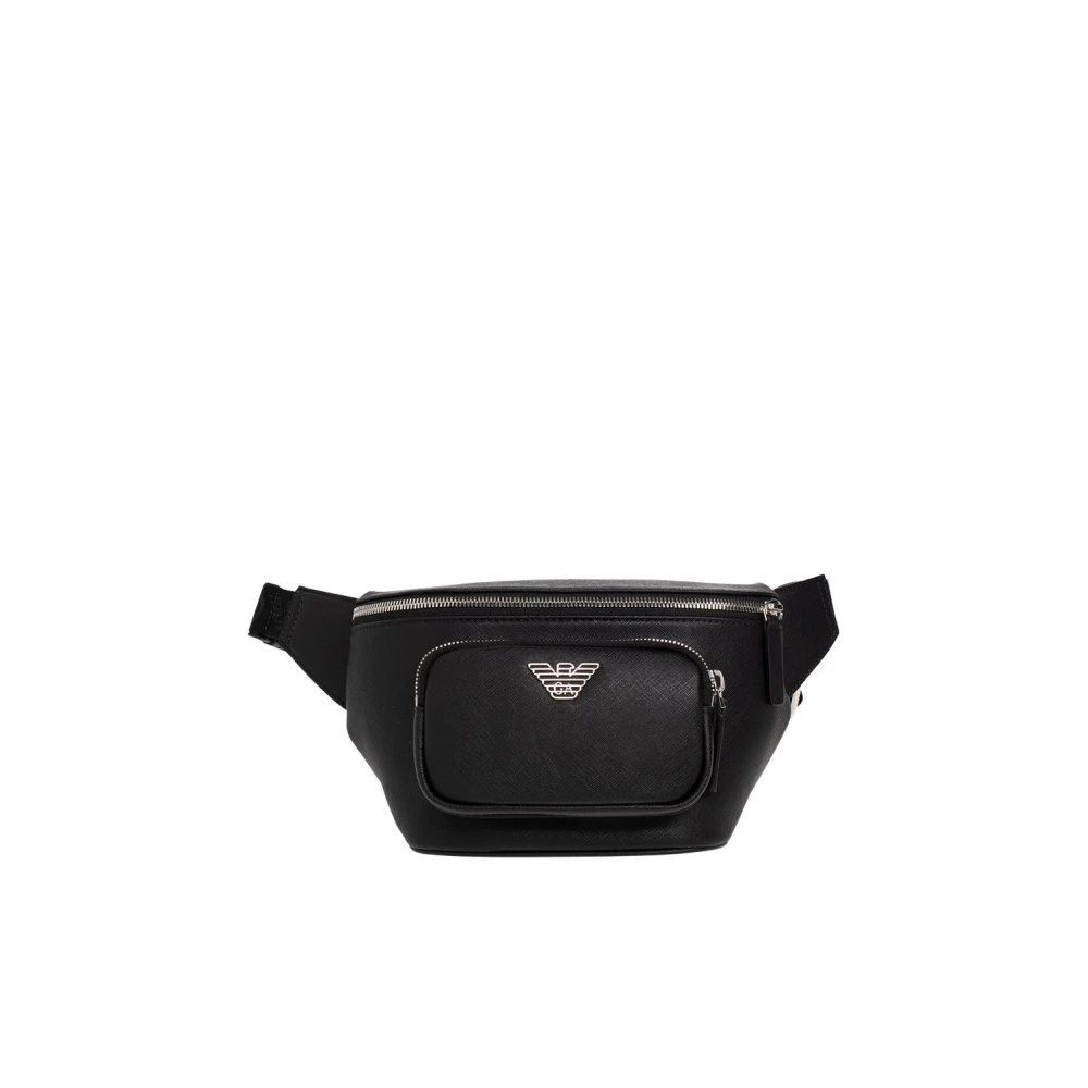 Emporio Armani Svart Bältesväska Med Logotyp
