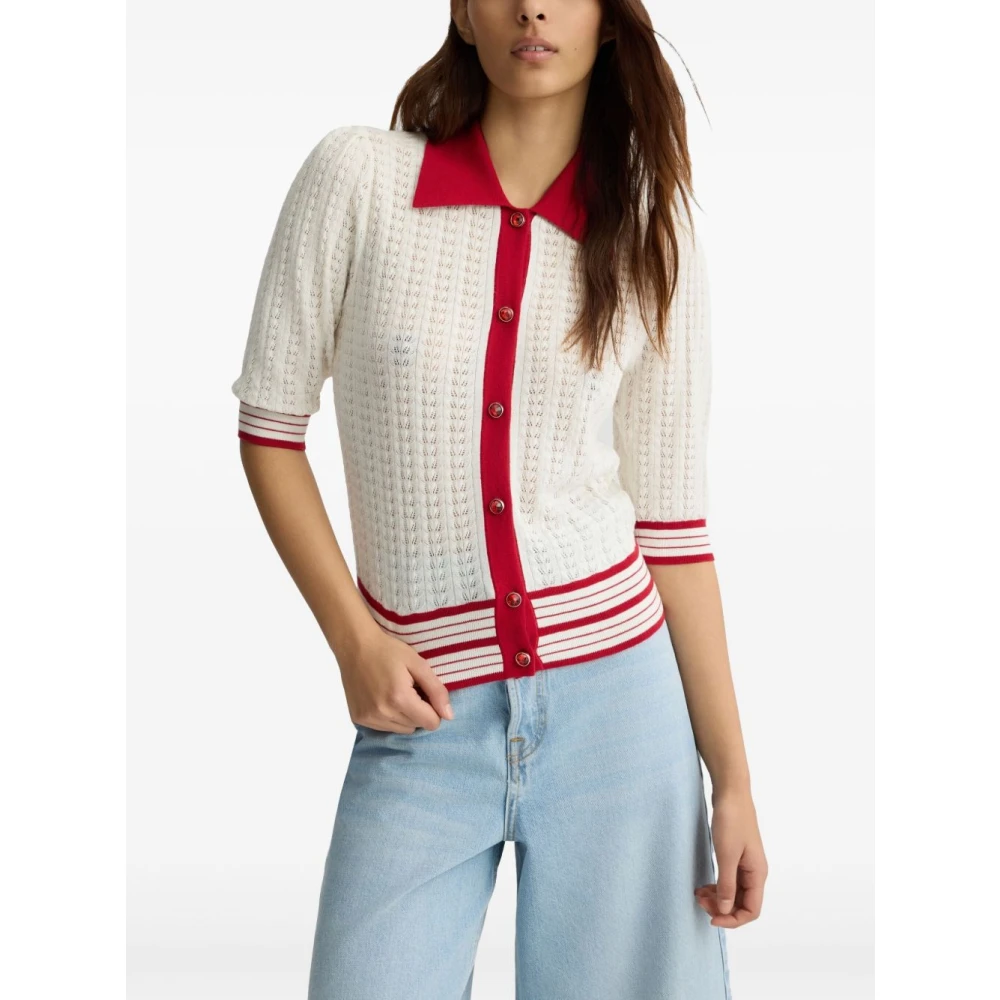 Liu Jo Zwarte Trui met Streepdetail White Dames