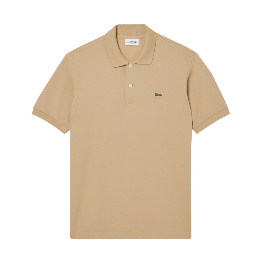 Lacoste Men's Beige Polo Shirts, S, Polo Classic Fit Cotton T-Shirt