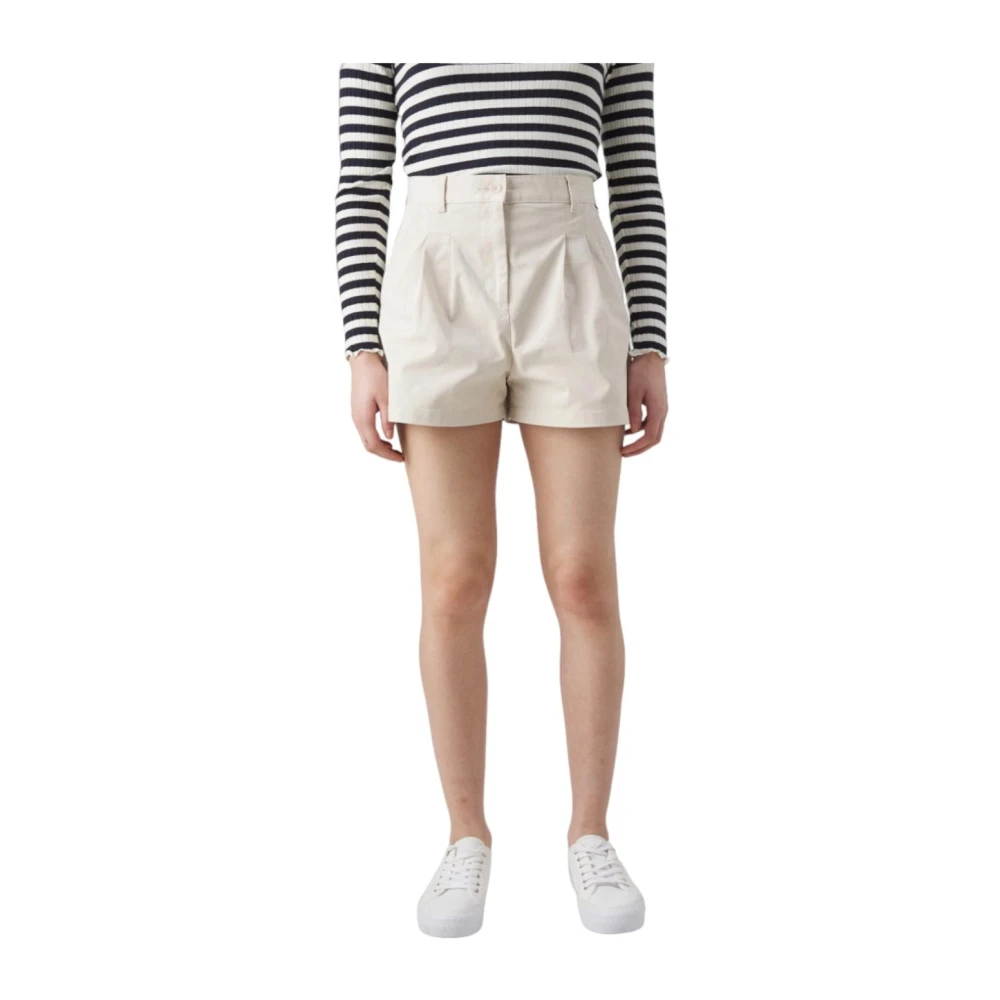 Tommy Hilfiger Women's White Short Shorts, W26, Casual And Modern Cotton Shorts