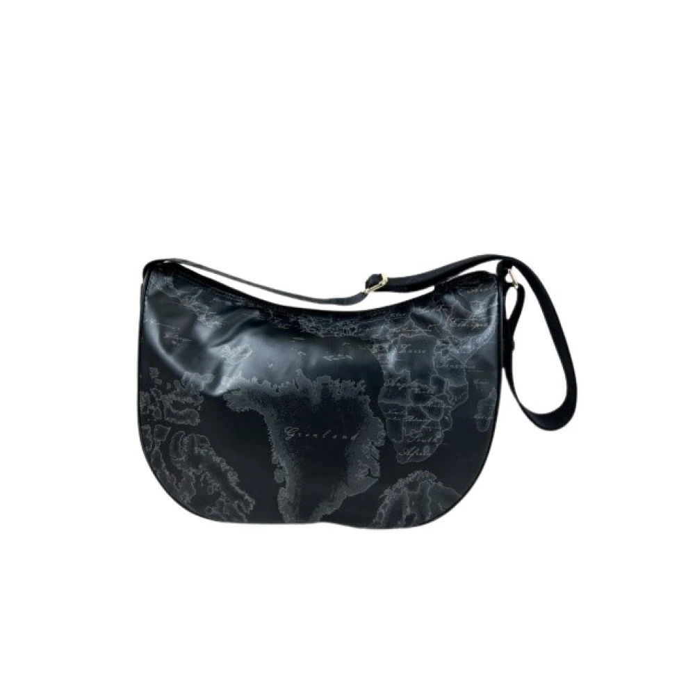 Alviero Martini 1A Classe Donna Nero - Borsa A Tracolla Con Stampa Geografica - Bags - One Size - Immagine 4