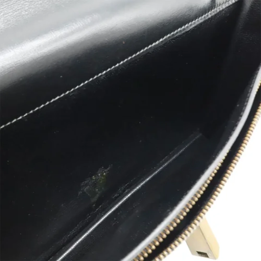 Hermès Vintage Pre-owned Leather clutches Black Dames