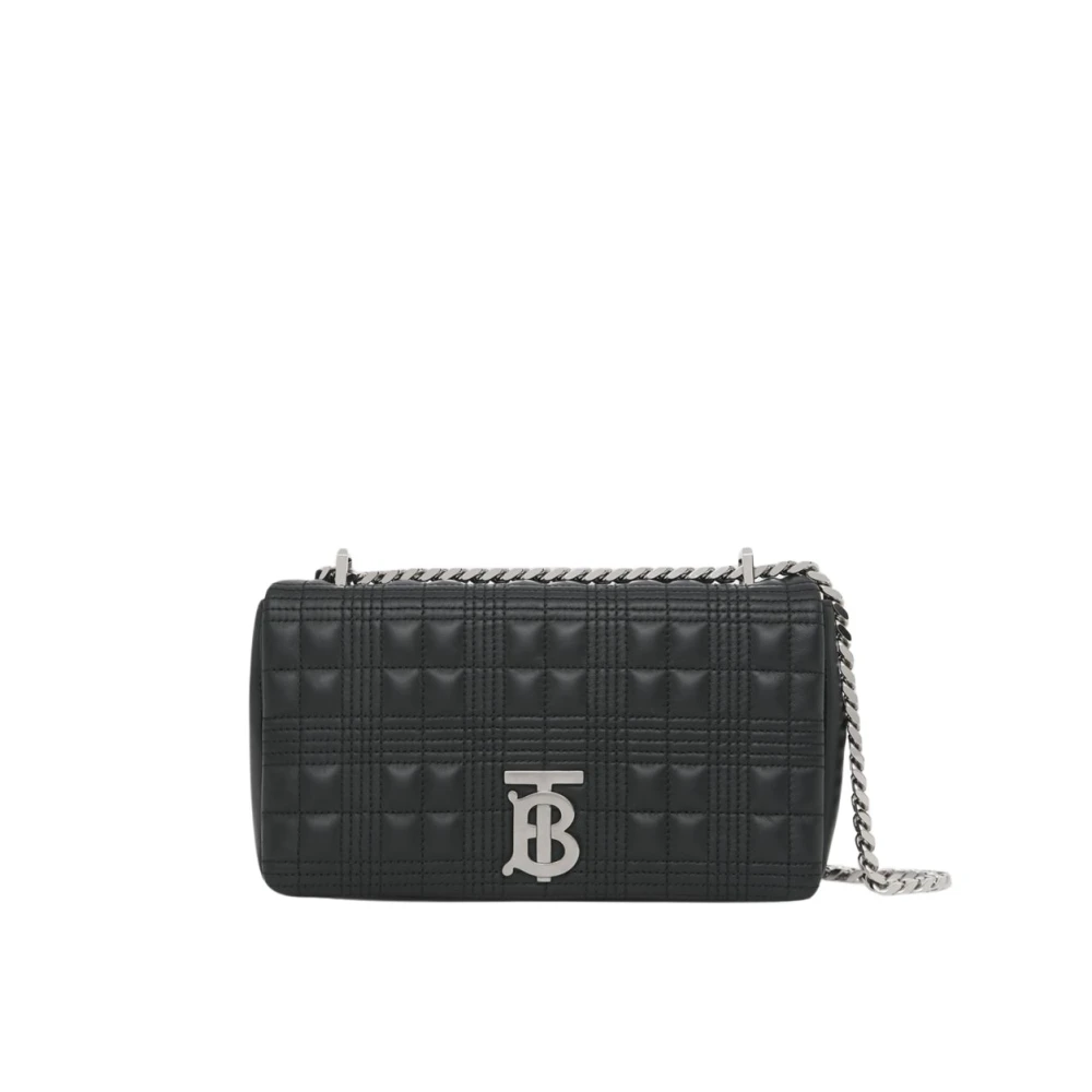 Burberry Zwarte Gewatteerde Lola Crossbody Tas Black Dames