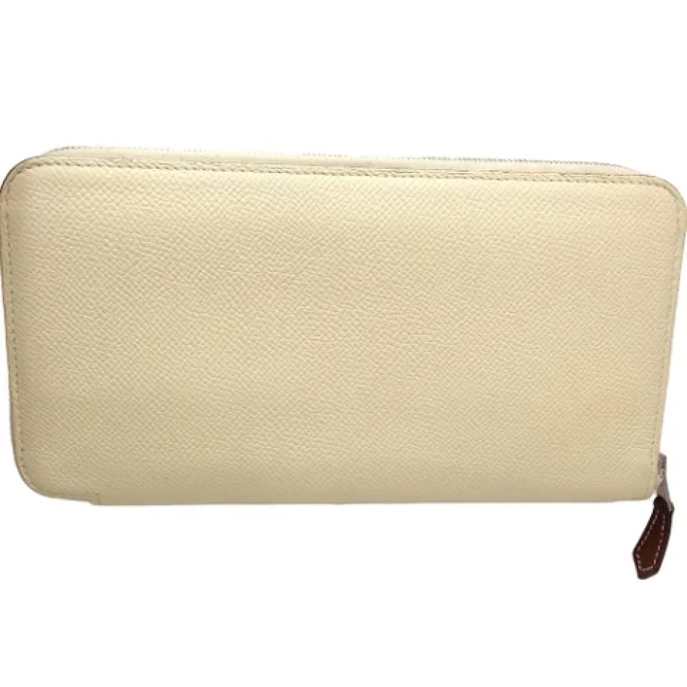 Hermès Vintage Pre-owned Leather wallets Beige Dames