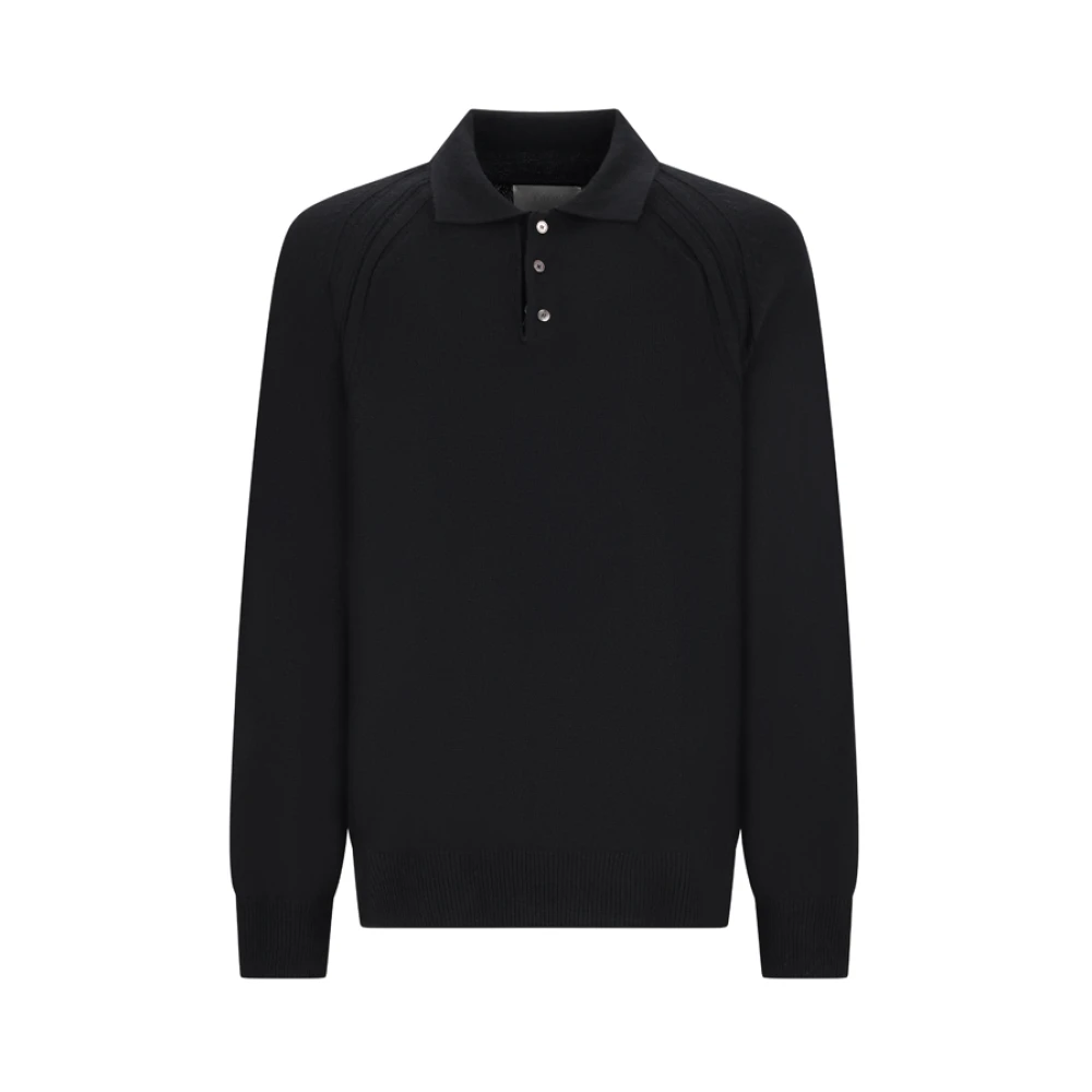 Dior Men's Black Cashmere Knitwear, M, Knitted Polo 68Cm