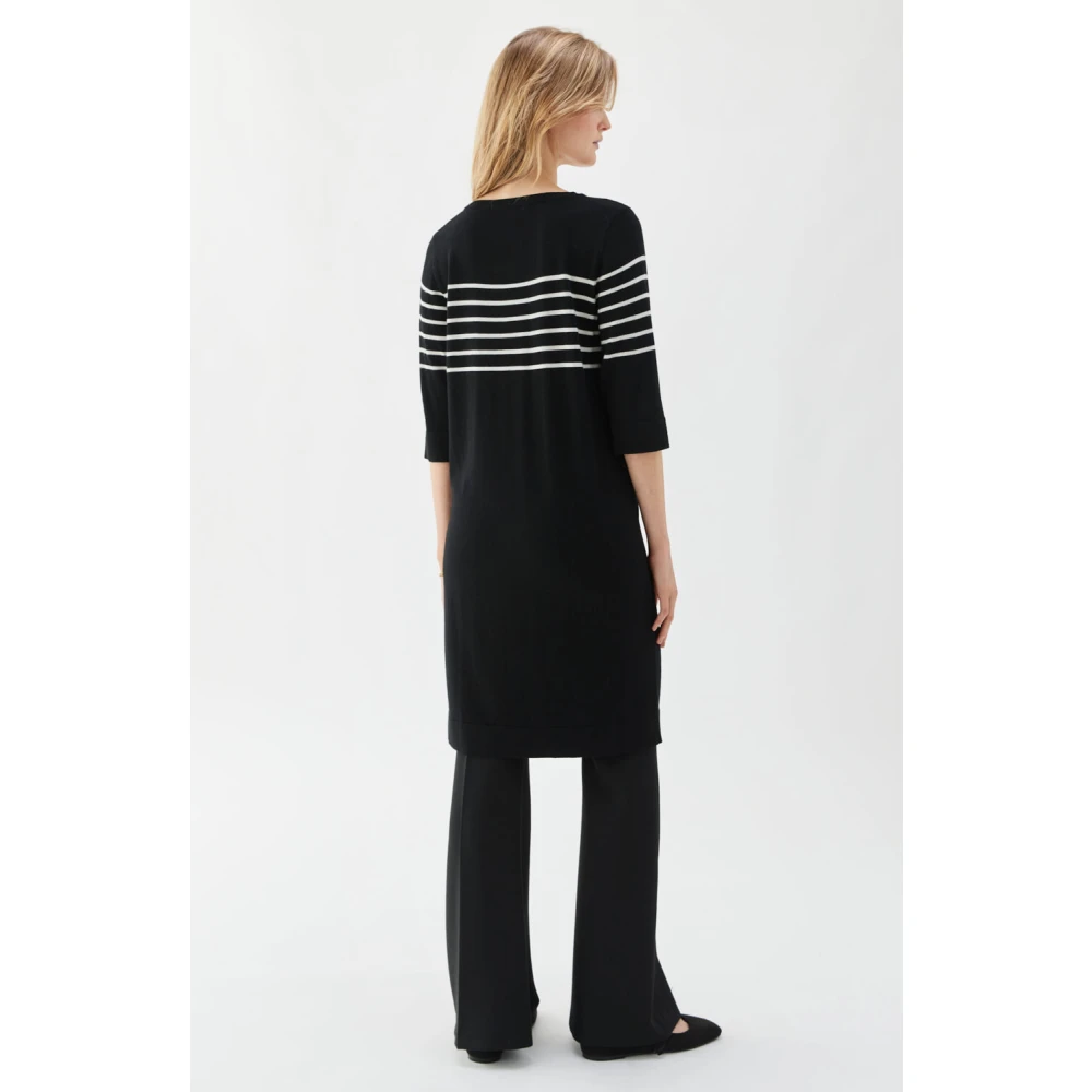 Busnel Nour Gestreepte Jurk Black Dames