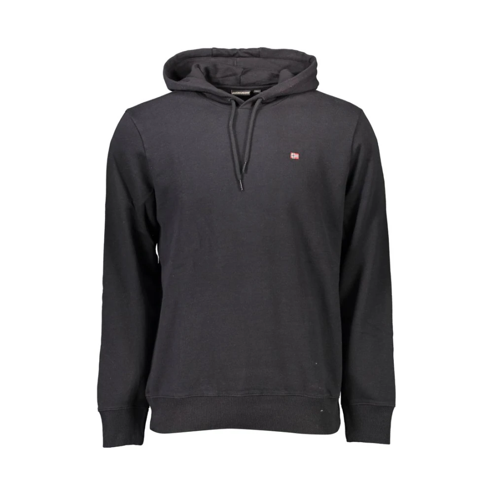 Napapijri Men's Black Cotton Jumper - Hoodies - M - Sweatshirts & Hoodies